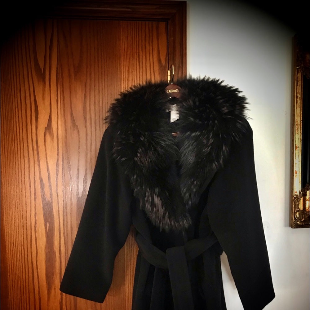 DONCASTER COAT LARGE FOX COLLAR LADIES SIZE XL - Picture 4 of 13